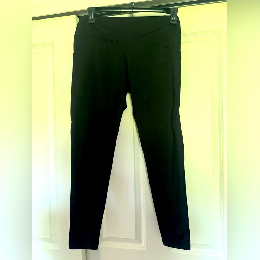 LADIES BALEAF BLACK KNIT YOGA PANTS LEGGINGS WITH POCKETS